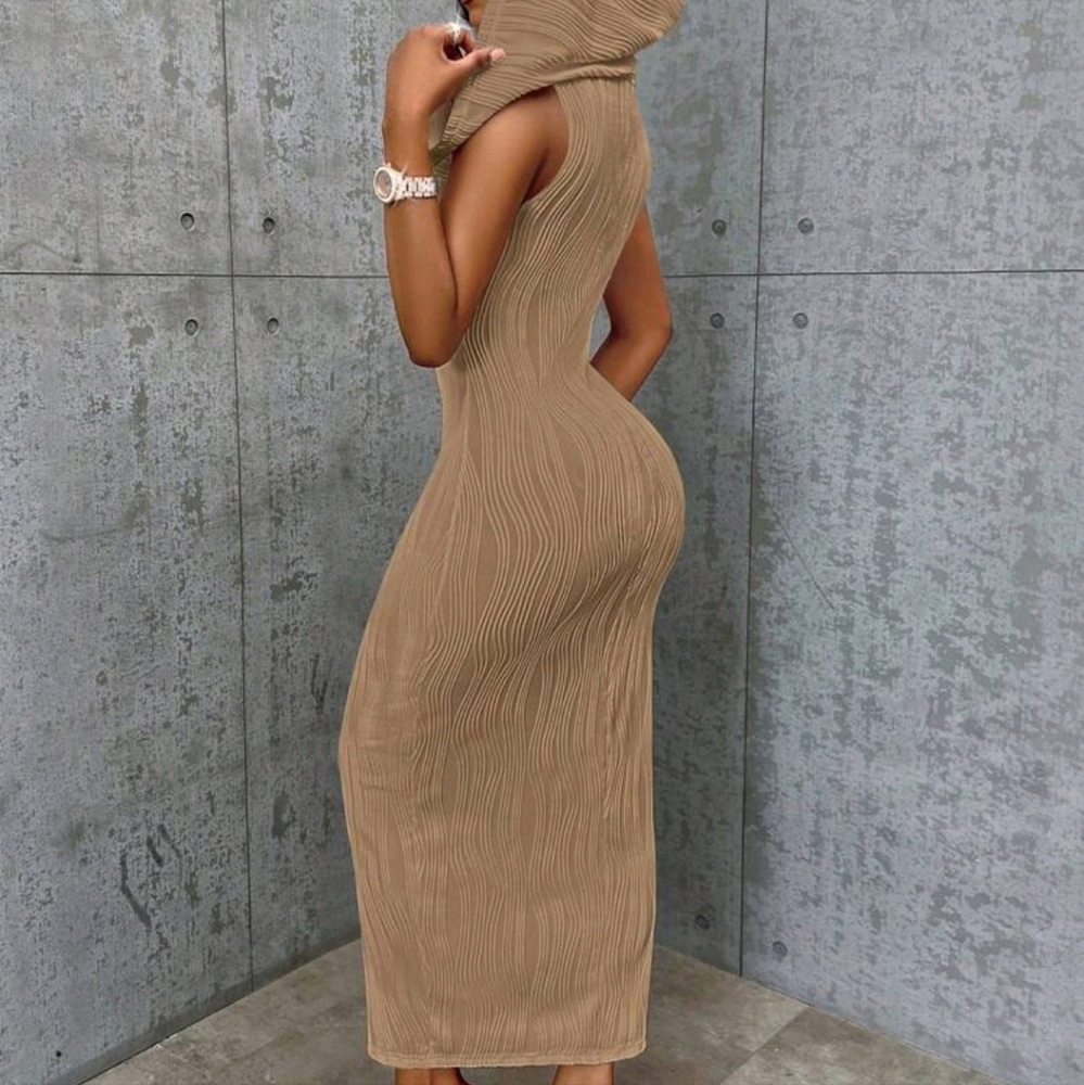 Mocha brown hoodie dress